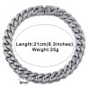 Men's stainless steel bracelet - Cuban link / chain - 21 cmBracelets