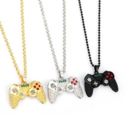 Colar na moda - Gamepad com strass - unissex