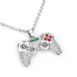 Colar na moda - Gamepad com strass - unissex