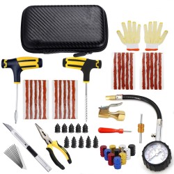 Kit de reparação de pneus de carro - tiras de reparação de furos - com saco de armazenamento