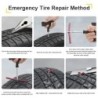 Pneu de carro - kit de reparo - tiras de borracha - ferramenta de agulha - ferramentas
