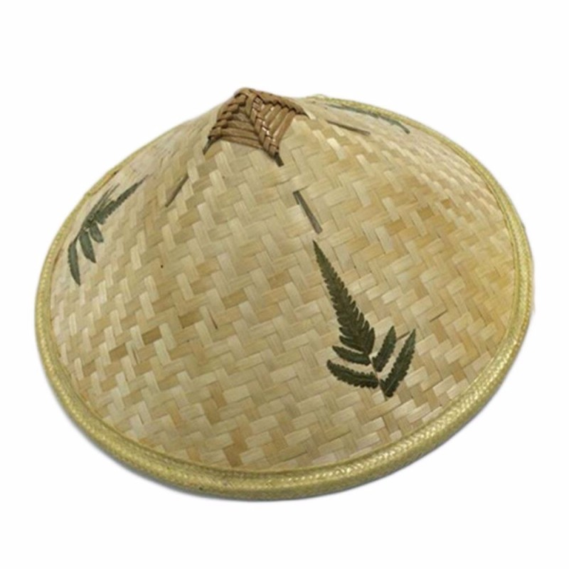 chapéu de vime de bambu estilo chinês