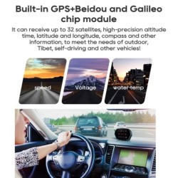 Multifunctional OBD2 GPS HUD - Head-Up - 4 inch LCD display - speedometer - water / oil temperatureDiagnosis