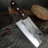 Carbon steel kitchen knife - butcher / kitchen chef knife - melted designSteel