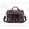 Bolsa de ombro de negócios - couro genuíno - grande capacidade