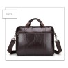 Bolsa de ombro de negócios - couro genuíno - grande capacidade