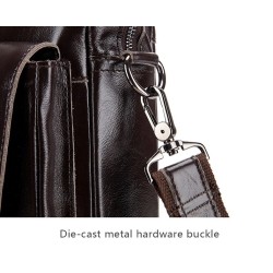 Bolsa de ombro de negócios - couro genuíno - grande capacidade