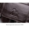 Bolsa de ombro de negócios - couro genuíno - grande capacidade