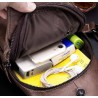 Bolsa de ombro masculina de couro genuíno - bolsa no peito - mochila pequena