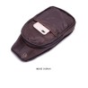 Bolsa de ombro masculina de couro genuíno - bolsa no peito - mochila pequena