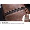 Bolsa de ombro masculina de couro genuíno - bolsa no peito - mochila pequena