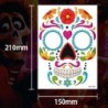 Tatuagem de Halloween - adesivo impermeável temporário - crânio morto colorido