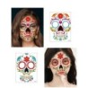 Tatuagem de Halloween - adesivo impermeável temporário - crânio morto colorido