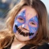 Tatuagem temporária de Halloween - adesivo à prova d'água - boca de palhaço - 12 peças