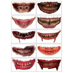 Temporary Halloween tattoo - waterproof sticker - mouth / teethHalloween & Party