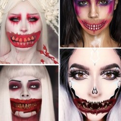 Temporary Halloween tattoo - waterproof sticker - mouth / teethHalloween & Party