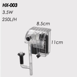 Waterfall aquarium filter - pump - wall mounted - protein / surface skimmerAquarium