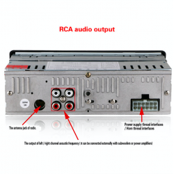 Auto-rádio Bluetooth - din 1 - 12V FM MP3 USB SD AUX áudio estéreo