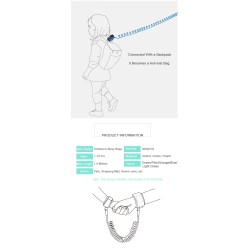 Segurança infantil - trela anti-perda - pulseira de pulso - 150 cm