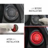 Botão de partida / parada do motor do carro - anel - adesivo - para Subaru BRZ Impreza XV Forester Outback Legacy