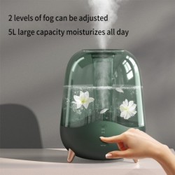 DEERMA - ultrasonic air humidifier - diffuser - aromatherapy - transparent - with water filtration - 5 LHumidifiers