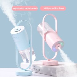 Umidificador de ar ultrassônico - spray de névoa de rotação de 360 graus - com LED - 200 ml