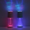 Umidificador de ar ultrassônico - spray de névoa de rotação de 360 graus - com LED - 200 ml