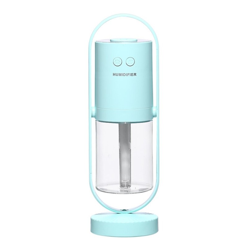 Umidificador de ar ultrassônico - spray de névoa de rotação de 360 graus - com LED - 200 ml