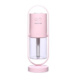 Umidificador de ar ultrassônico - spray de névoa de rotação de 360 graus - com LED - 200 ml