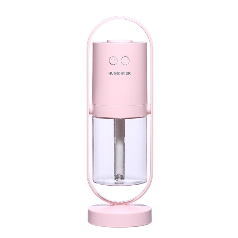Umidificador de ar ultrassônico - spray de névoa de rotação de 360 graus - com LED - 200 ml