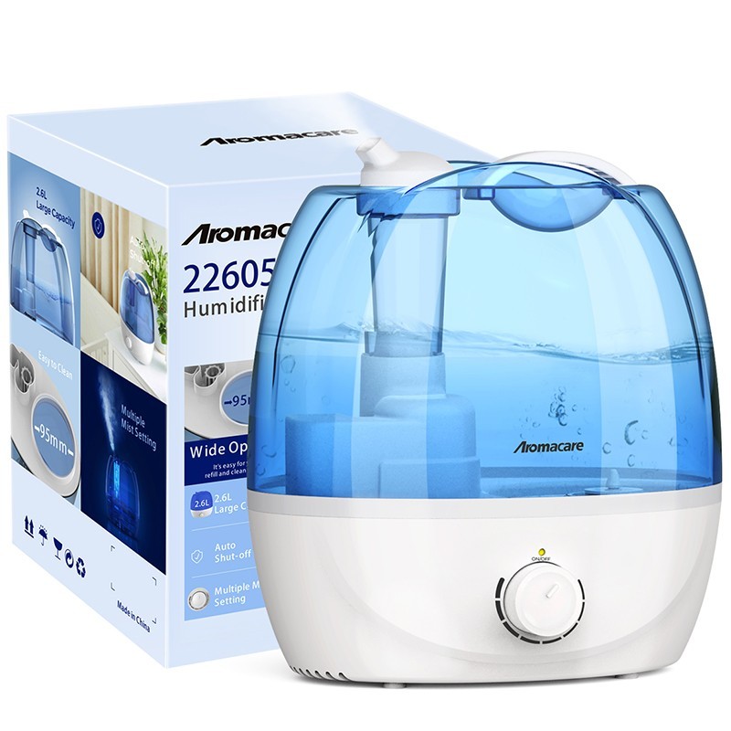 Umidificador de ar ultrassônico - ajustável em 360 graus - 2,6 L