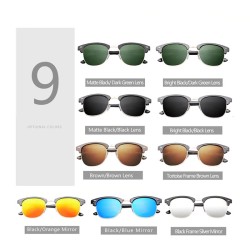 Classic polarized sunglasses - half metal frame - unisexSunglasses