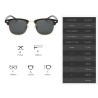 Classic polarized sunglasses - half metal frame - unisexSunglasses
