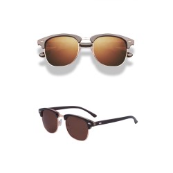 Classic polarized sunglasses - half metal frame - unisexSunglasses