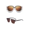 Classic polarized sunglasses - half metal frame - unisexSunglasses