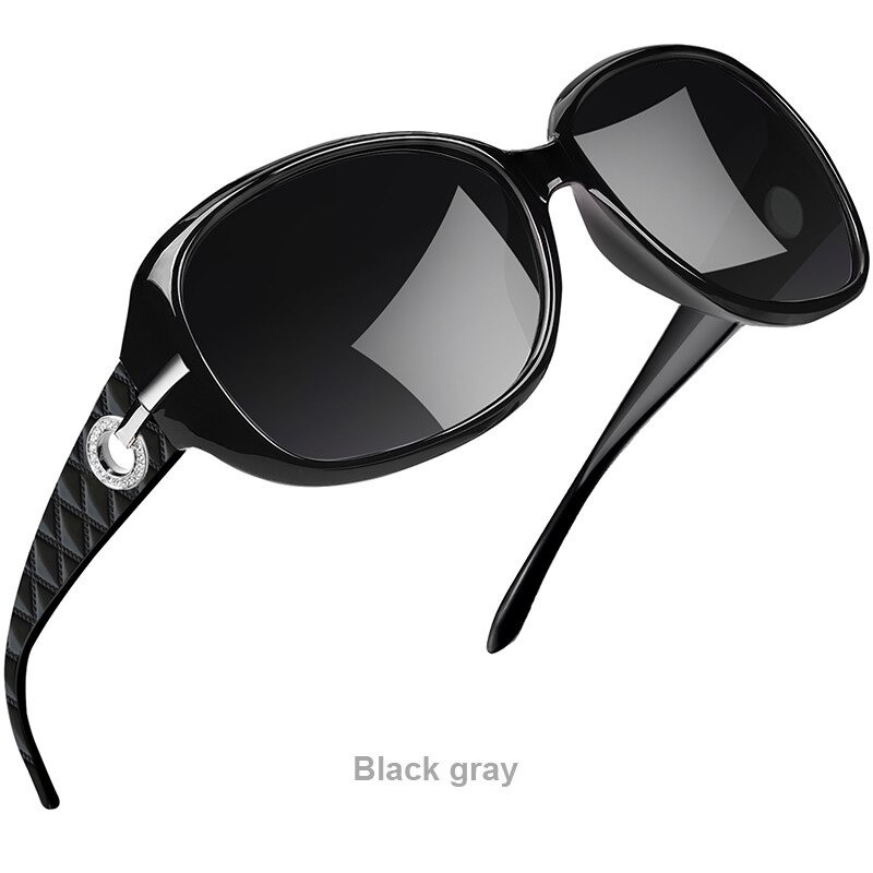 Large polarized sunglasses - with crystals - UV400Sunglasses
