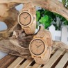 Relógio de madeira de bambu - Quartzo - feito à mão - pulseira de cortiça - para ela - para ele - para casais