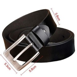 Genuine leather belt - metal buckle - large sizesBelts
