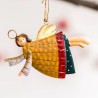 Decoração de Natal - enfeites de metal pendurados - anjo - Papai Noel