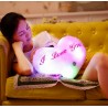 Almofada em forma de coração z - I LOVE YOU - luzes LED
