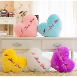 Almofada em forma de coração z - I LOVE YOU - luzes LED