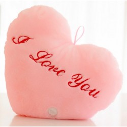 Heart shaped cushion z - I LOVE YOU - LED lightsCuddly toys