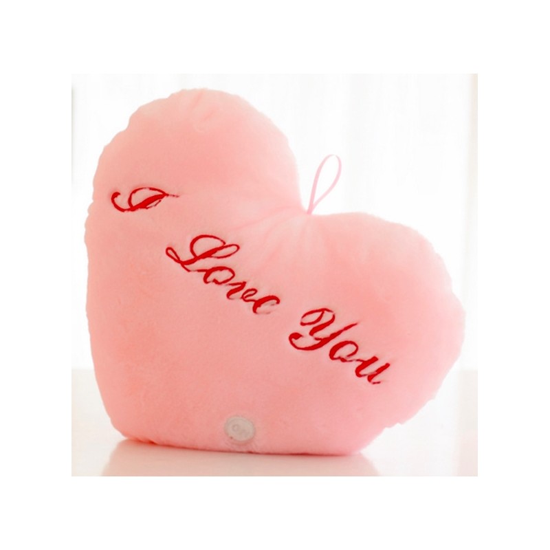 Heart shaped cushion z - I LOVE YOU - LED lightsCuddly toys