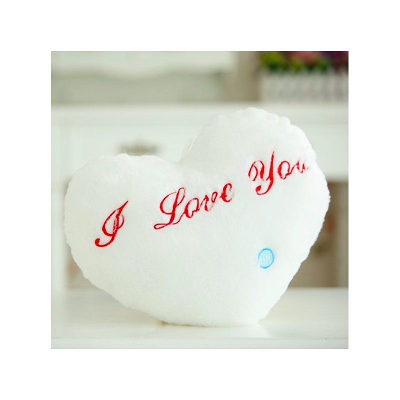 Almofada em forma de coração z - I LOVE YOU - luzes LED