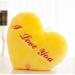 Heart shaped cushion z - I LOVE YOU - LED lightsCuddly toys