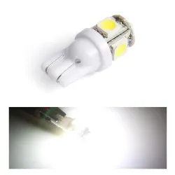 Lâmpada LED para carro - DC 12V - T10 5050 W5W - 10 peças