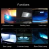 Lâmpada LED para carro - DC 12V - T10 5050 W5W - 10 peças
