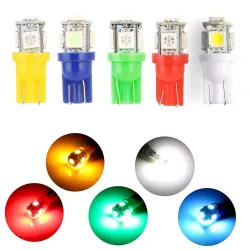 Lâmpada LED para carro - DC 12V - T10 5050 W5W - 10 peças