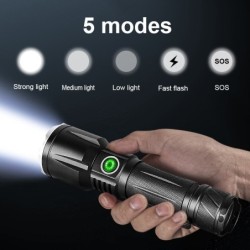 XHP199 / XHP50.2 - poderosa lanterna LED - USB - à prova d'água - com zoom