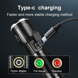XHP199 / XHP50.2 - poderosa lanterna LED - USB - à prova d'água - com zoom